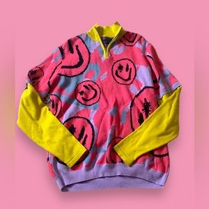 ASOS Design Smiley sweater long sleeve size medium